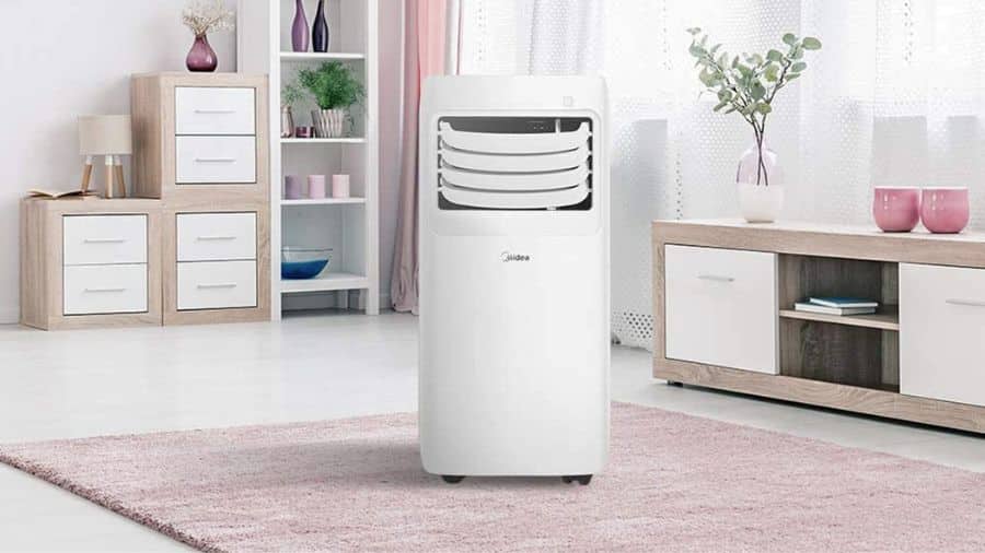 climatizador de ar midea umidificando uma sala de estar